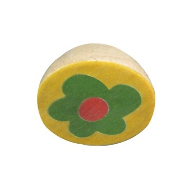 POMO MARQUETERIA FLOR FONDO AMARILLO MAR