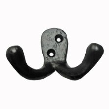 PERCHA DOBLE BAJA HIERRO NEGRO % PASCU