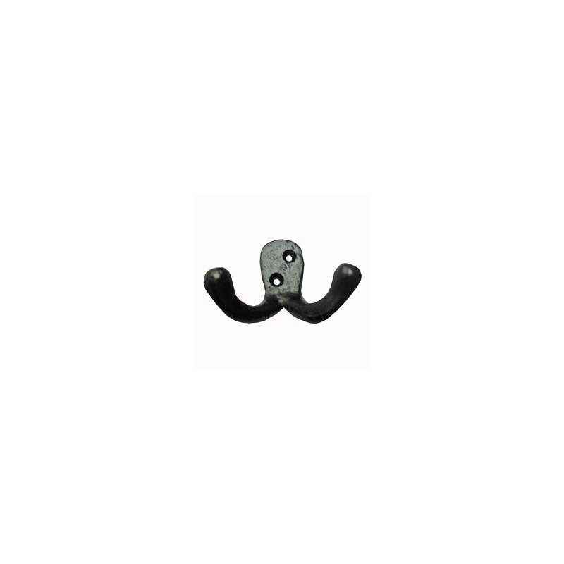 PERCHA DOBLE BAJA HIERRO NEGRO % PASCU