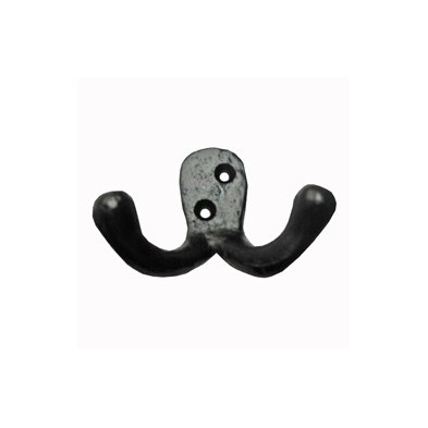 PERCHA DOBLE BAJA HIERRO NEGRO % PASCU