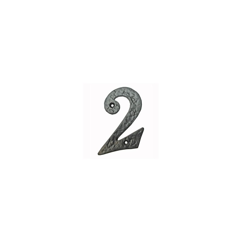 NUMERO 2 HIERRO NEGRO 10 CM SP PASCU