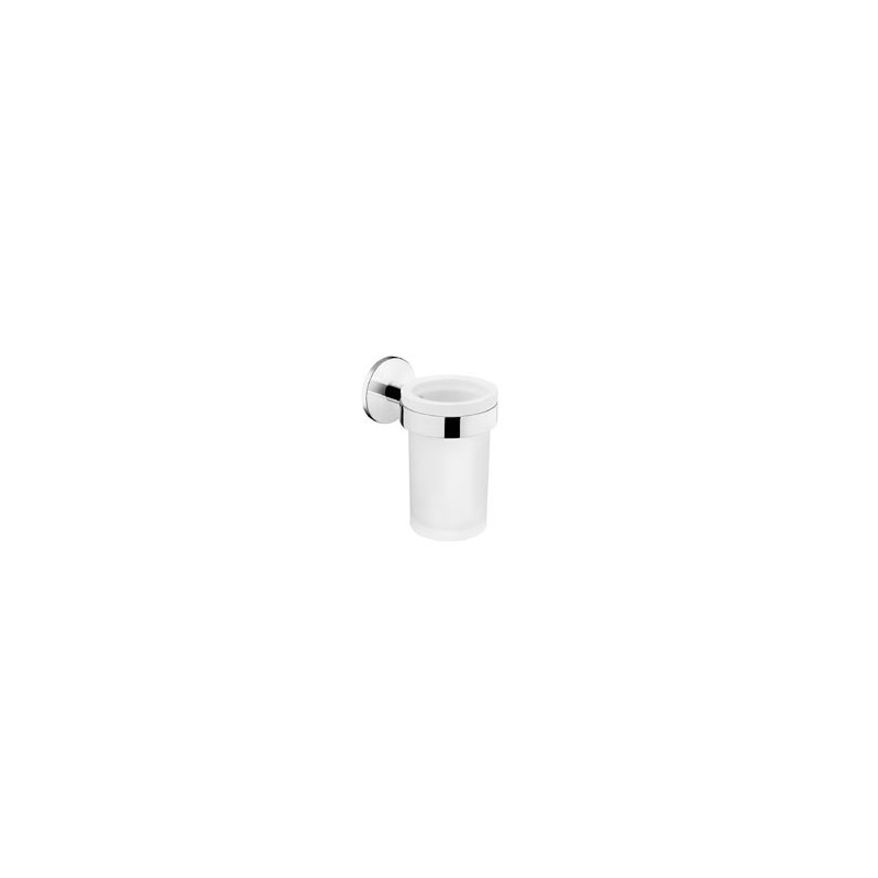 PORTACEPILLOS PARED CROMO DUO ROUND BATH