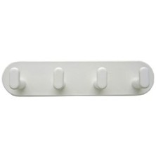 PERCHERO 4 GANCHOS PLASTICO BLANCO OUT