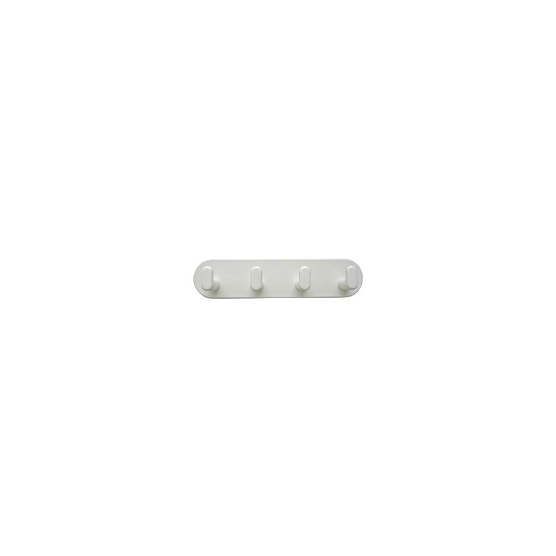 PERCHERO 4 GANCHOS PLASTICO BLANCO OUT